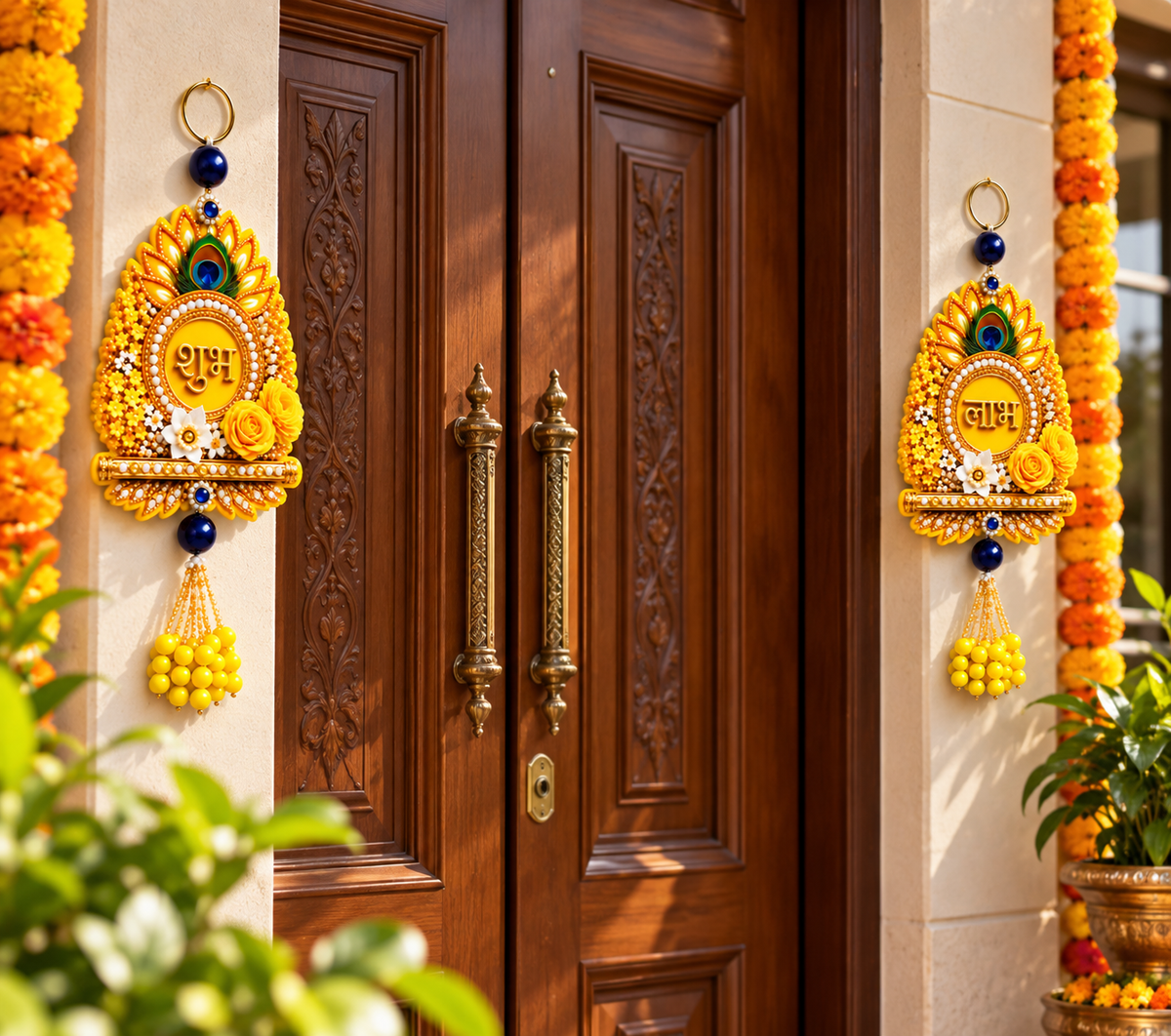 Shubh Labh Wall Hanging for Home Entrance & Door Decoration