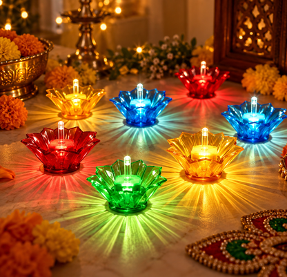 LED Reflection Diwali Diya (Pack of 6)