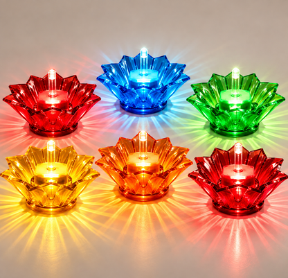 LED Reflection Diwali Diya (Pack of 6)