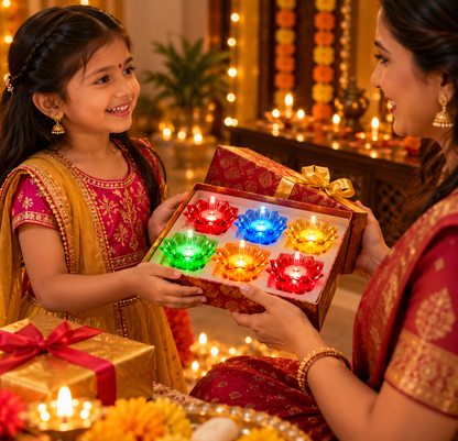 LED Reflection Diwali Diya (Pack of 6)