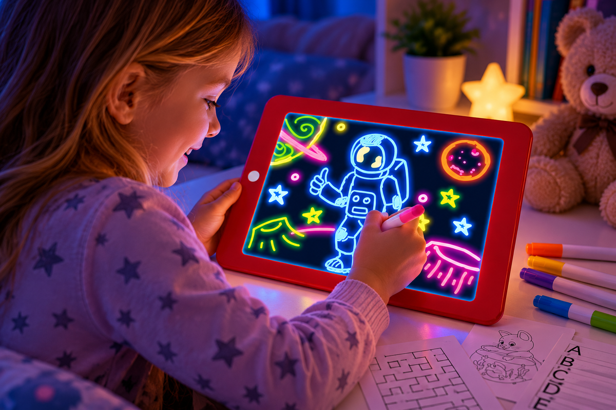 Kids LED Glow Drawing Pad