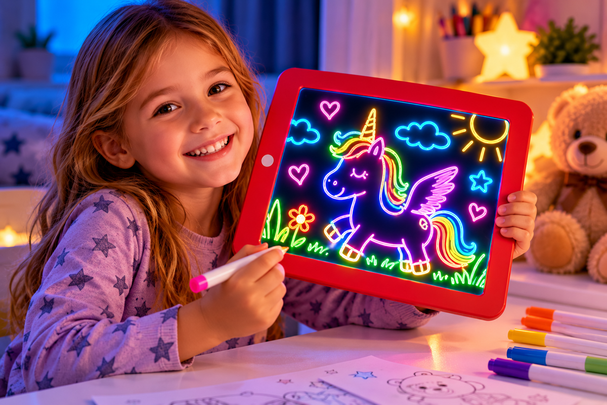 Kids LED Glow Drawing Pad