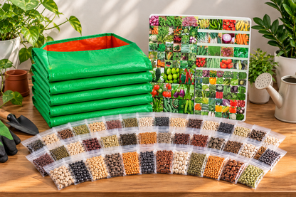 Organic Mix Varieties 100 Pices Seeds With 5 Pices Grow Bag