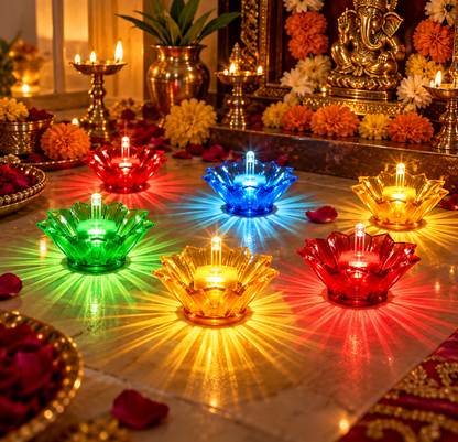 LED Reflection Diwali Diya (Pack of 6)