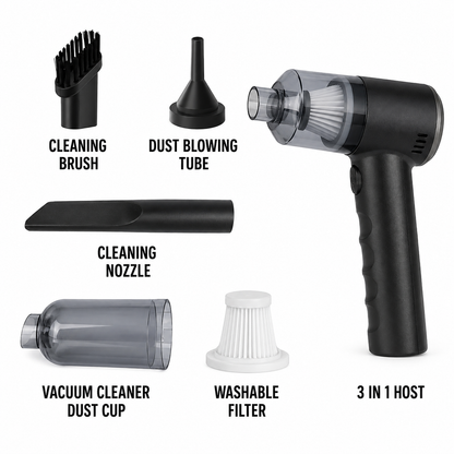 3 in 1 Mopping Vacuum Blower with Mini Dust Buster USB Portable Vacuum Cleaner Dry and Wet