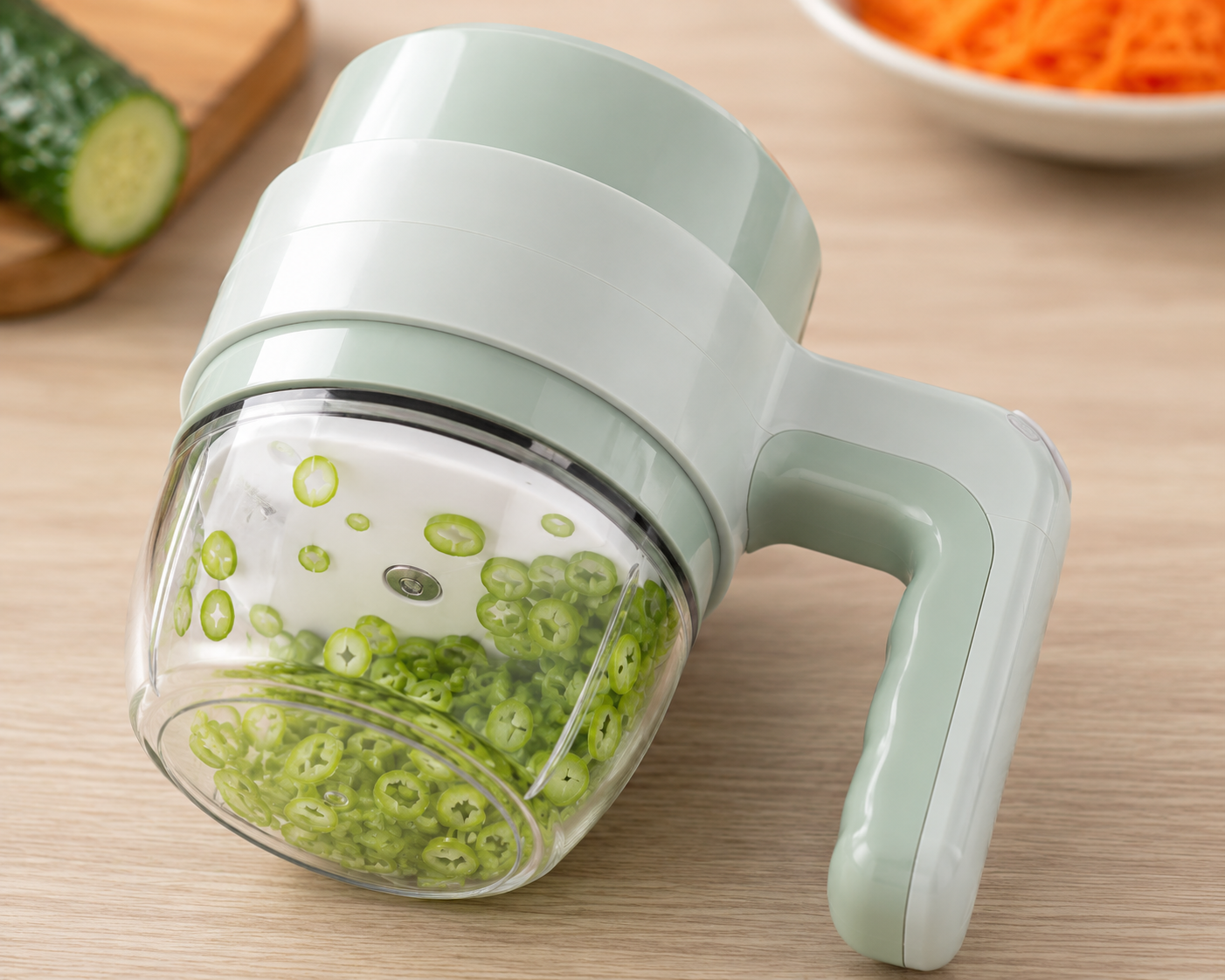 4-in-1 Electric Vegetable Cutter, Slicer, Grater, Chopper