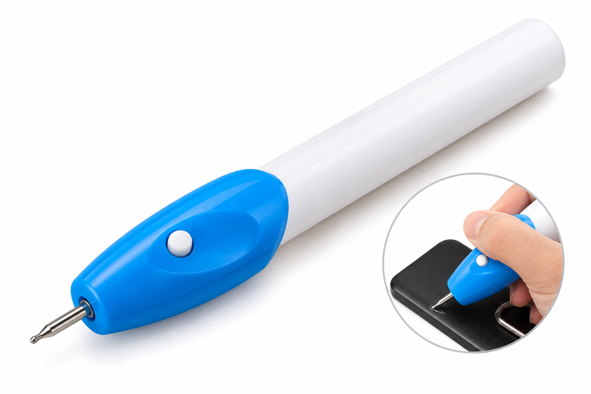 All Surface Writing Engrave Pen | Battery Operated, 2 Engraving Tips(Multicolor)