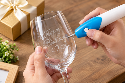 All Surface Writing Engrave Pen | Battery Operated, 2 Engraving Tips(Multicolor)
