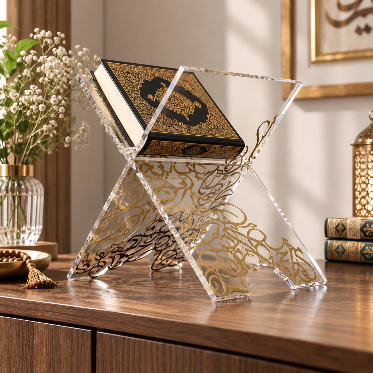 Crystal rehal book stand
