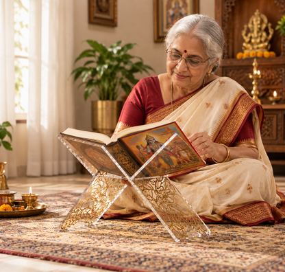 Crystal rehal book stand