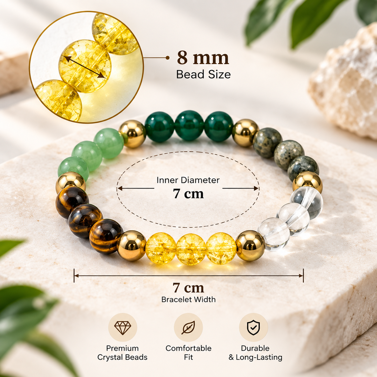 Money Magnet Crystal Bracelet for Men and Woman
