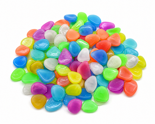 Luminous Pebbles Glow Stones Rocks for Walkways Decor Mixed Color 100 pcs