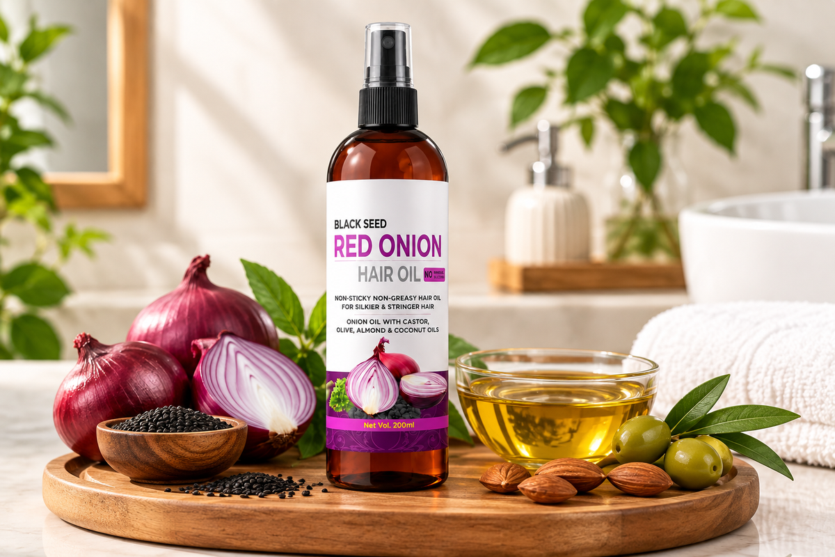 Onion Black Seed Hair Oil Controls Hair Fall
