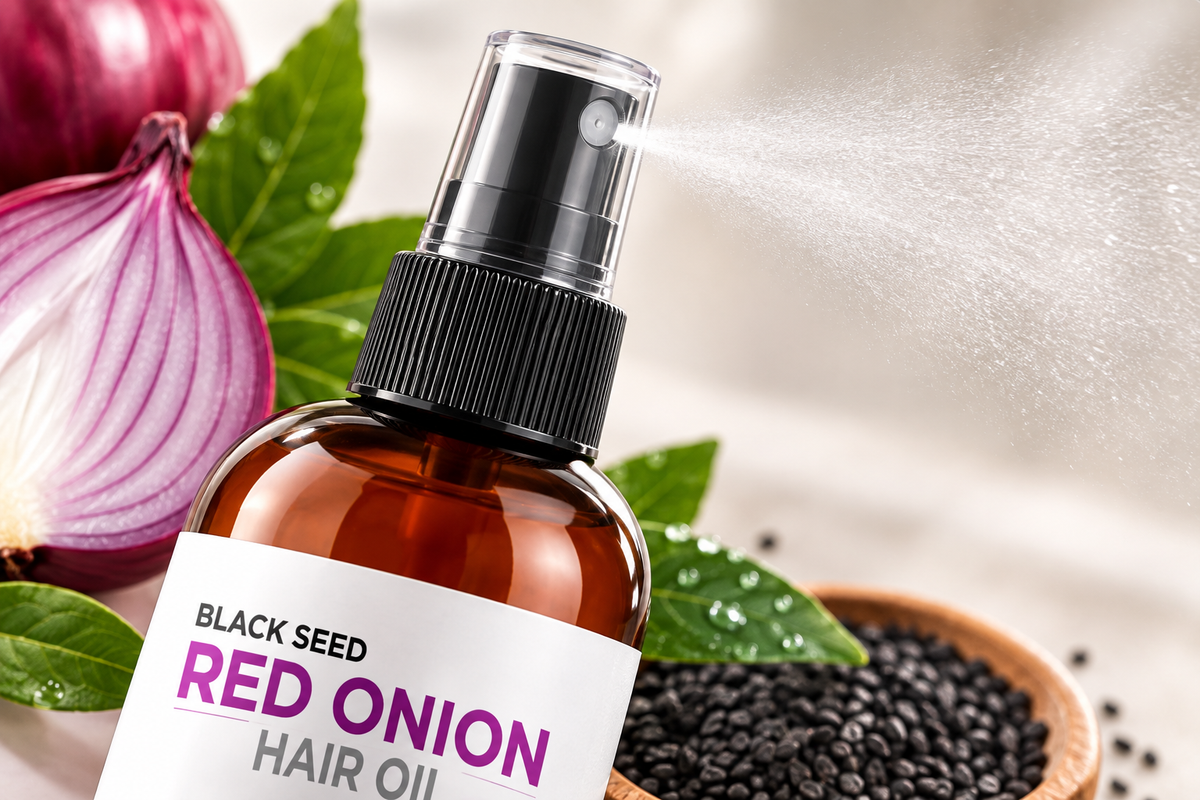 Onion Black Seed Hair Oil Controls Hair Fall